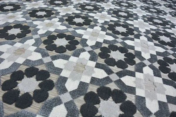 Dywany Lusczow Kusový koberec LISBOA 27206/356 kvety - sivý, veľkosť 80x150
