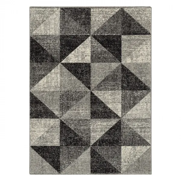 Dywany Lusczow Kusový koberec FEEL Triangle sivý, veľkosť 280x370