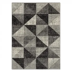 Dywany Lusczow Kusový koberec FEEL Triangle sivý, veľkosť 280x370