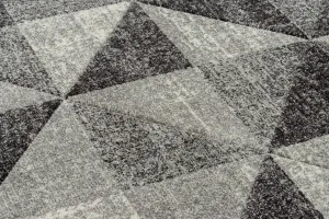 Dywany Lusczow Kusový koberec FEEL Triangle sivý, veľkosť 280x370