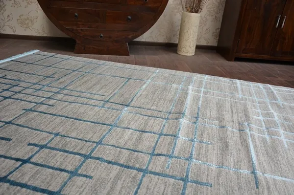 Dywany Lusczow Kusový koberec MANYAS Herro sivo-modrý, veľkosť 80x150