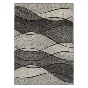 Dywany Lusczow Kusový koberec FEEL Waves sivý, veľkosť 280x370