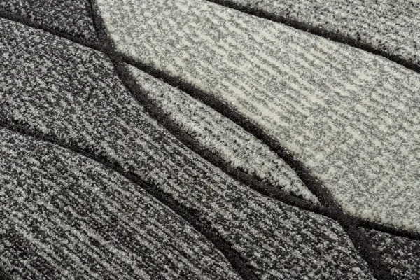 Dywany Lusczow Kusový koberec FEEL Waves sivý, veľkosť 280x370