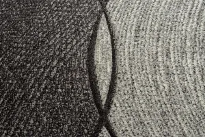 Dywany Lusczow Kusový koberec FEEL Waves sivý, veľkosť 280x370