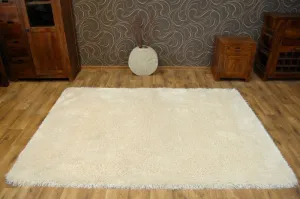 Dywany Lusczow Kusový koberec LOVE SHAGGY krémový, veľkosť 80x150