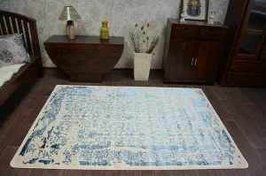 Dywany Lusczow Kusový koberec MANYAS Vadia krémovo-modrý, veľkosť 80x150