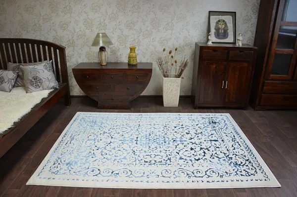 Dywany Lusczow Kusový koberec MANYAS Zeggy sivo-modrý, veľkosť 80x150