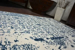 Dywany Lusczow Kusový koberec MANYAS Vadia krémovo-modrý, veľkosť 80x150