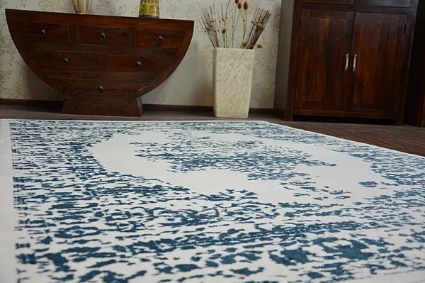 Dywany Lusczow Kusový koberec MANYAS Mariet sivo-modrý, veľkosť 80x150