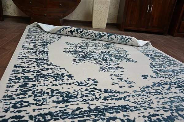Dywany Lusczow Kusový koberec MANYAS Mariet sivo-modrý, veľkosť 80x150