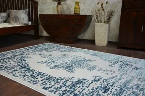 Dywany Lusczow Kusový koberec MANYAS Mariet sivo-modrý, veľkosť 80x150