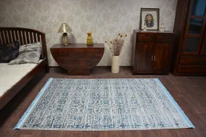 Dywany Lusczow Kusový koberec MANYAS Zhera sivomodrý, veľkosť 80x150