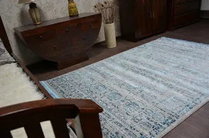 Dywany Lusczow Kusový koberec MANYAS Zhera sivomodrý, veľkosť 80x150
