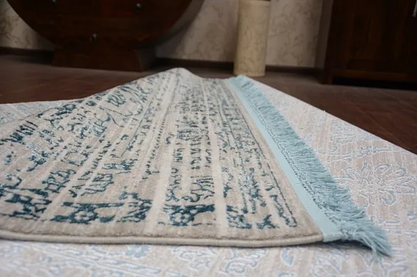 Dywany Lusczow Kusový koberec MANYAS Zhera sivomodrý, veľkosť 80x150