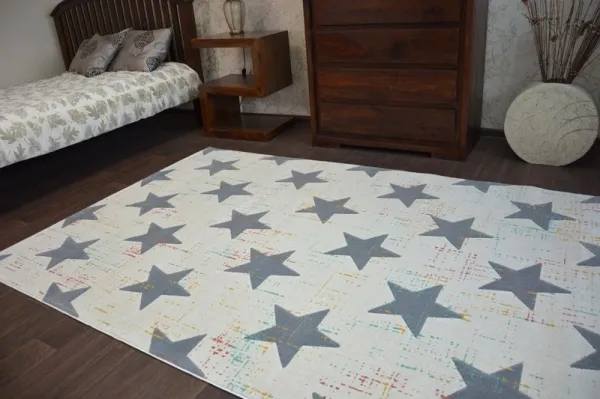 Dywany Lusczow Kusový koberec SCANDI 18209/063 - hviezda, veľkosť 140x200