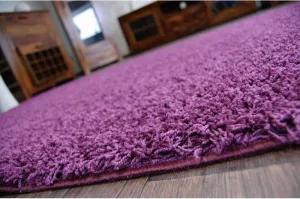 Dywany Lusczow Kusový koberec SHAGGY Izebelie 5 cm fialový, veľkosť 100x400