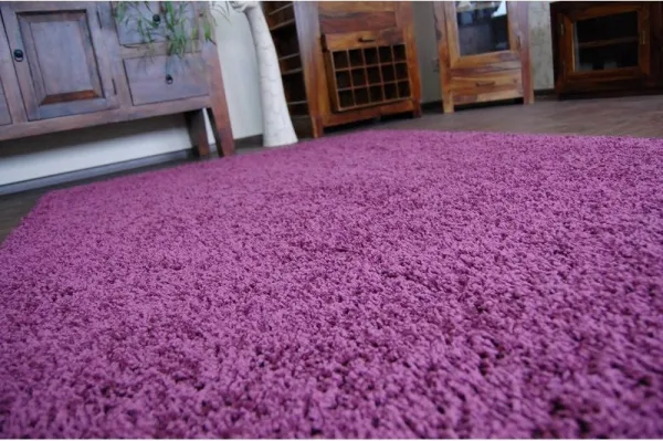 Dywany Lusczow Kusový koberec SHAGGY Izebelie 5 cm fialový, veľkosť 100x400