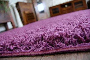 Dywany Lusczow Kusový koberec SHAGGY Izebelie 5 cm fialový, veľkosť 100x400