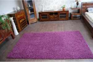 Dywany Lusczow Kusový koberec SHAGGY Izebelie 5 cm fialový, veľkosť 100x400