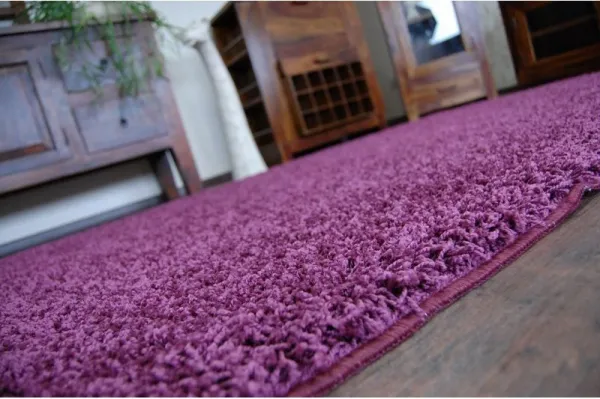 Dywany Lusczow Kusový koberec SHAGGY Izebelie 5 cm fialový, veľkosť 100x400