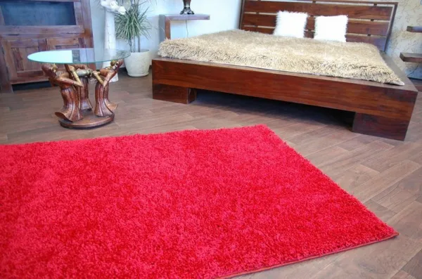 Dywany Lusczow Kusový koberec SHAGGY Izebelie 5cm bordový, veľkosť 80x150