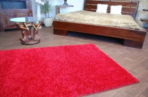 Dywany Lusczow Kusový koberec SHAGGY Izebelie 5cm bordový, veľkosť 80x150