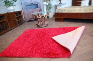 Dywany Lusczow Kusový koberec SHAGGY Izebelie 5cm bordový, veľkosť 80x150