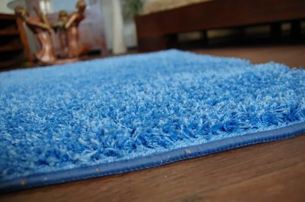 Dywany Lusczow Kusový koberec SHAGGY Izebelie 5cm modrý, veľkosť 80x150