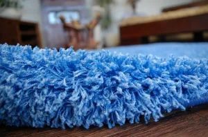 Dywany Lusczow Kusový koberec SHAGGY Izebelie 5cm modrý, veľkosť 80x150