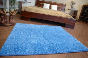 Dywany Lusczow Kusový koberec SHAGGY Izebelie 5cm modrý, veľkosť 80x150