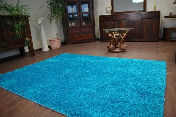 Dywany Lusczow Kusový koberec SHAGGY Izebelie 5cm tyrkysový, veľkosť 100x200