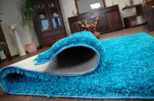 Dywany Lusczow Kusový koberec SHAGGY Izebelie 5cm tyrkysový, veľkosť 100x200