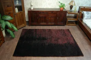 Dywany Lusczow Kusový koberec SHAGGY NARIN čierno-červený, veľkosť 180x270