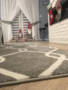 Dywany Lusczow Kusový koberec SKETCH MARK sivý/biely trellis, veľkosť 200x290
