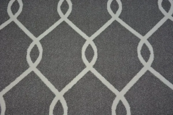 Dywany Lusczow Kusový koberec SKETCH MARK sivý/biely trellis, veľkosť 200x290