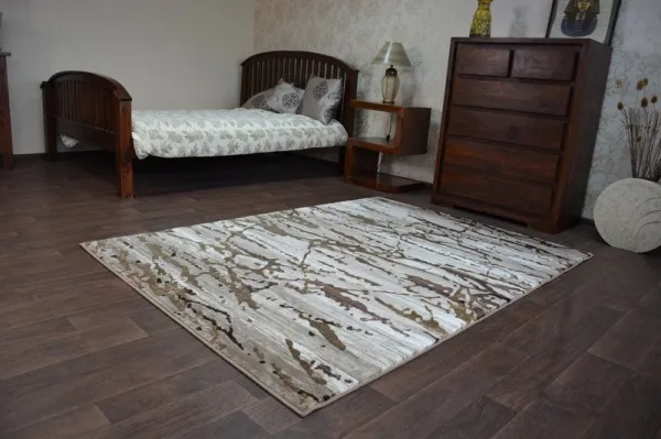 Dywany Lusczow Kusový koberec VOGUE 556 tmavo béžový / hnedý, veľkosť 160x220