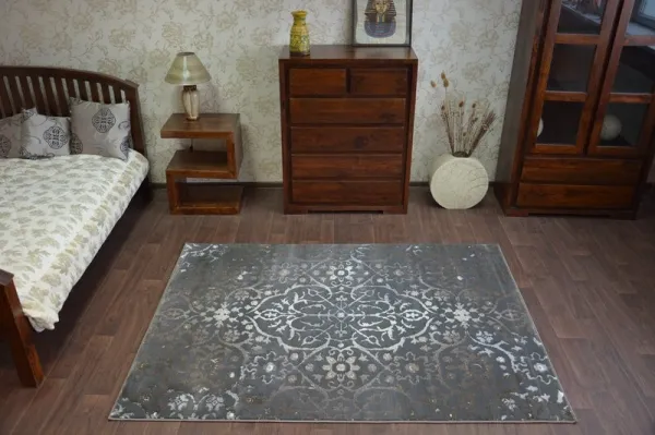 Dywany Lusczow Kusový koberec VOGUE 584 tmavo sivý, veľkosť 240x330
