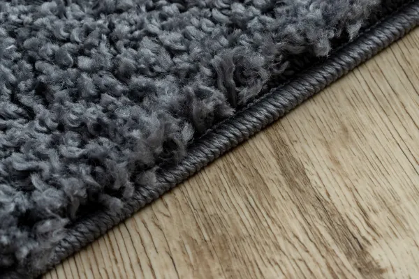 Dywany Lusczow Kusový shaggy koberec BERBER CROSS sivý, veľkosť 80x200