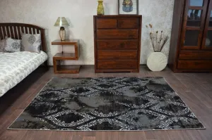 Dywany Lusczow Kusový koberec VOGUE 093 čierny / hnedý, veľkosť 160x220