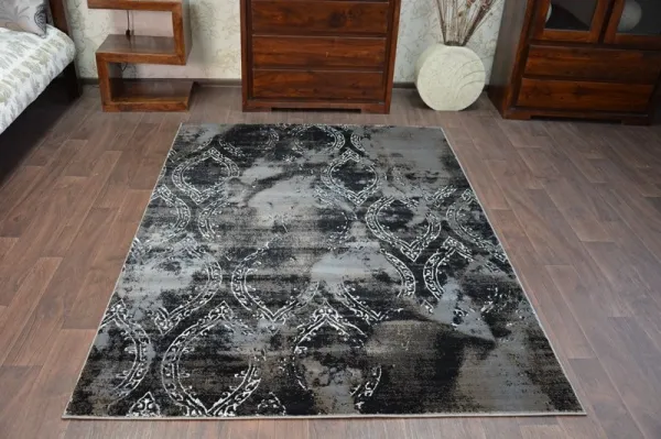 Dywany Lusczow Kusový koberec VOGUE 093 čierny / hnedý, veľkosť 160x220