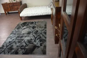 Dywany Lusczow Kusový koberec VOGUE 093 čierny / hnedý, veľkosť 160x220