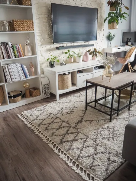 Dywany Lusczow Kusový shaggy koberec BERBER FEZ krémový, veľkosť 60x250