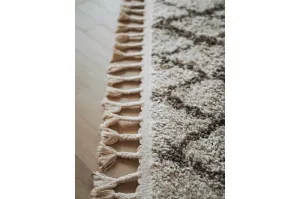 Dywany Lusczow Kusový shaggy koberec BERBER FEZ krémový, veľkosť 60x250
