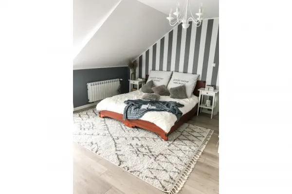 Dywany Lusczow Kusový shaggy koberec BERBER FEZ krémový, veľkosť 60x250