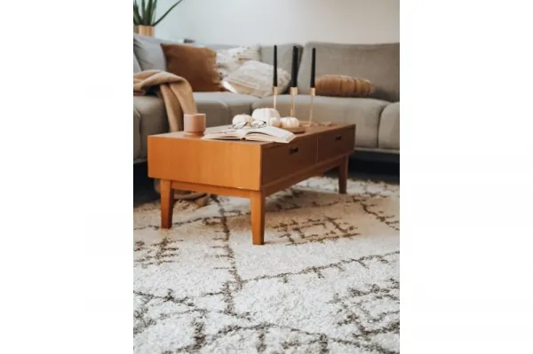 Dywany Lusczow Kusový shaggy koberec BERBER FEZ krémový, veľkosť 60x250