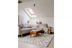 Dywany Lusczow Kusový shaggy koberec BERBER FEZ krémový, veľkosť 60x250