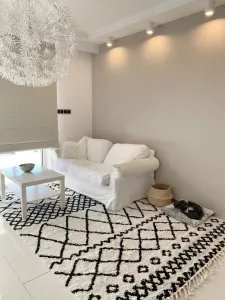 Dywany Lusczow Kusový shaggy koberec BERBER SAFI biely, veľkosť 60x200