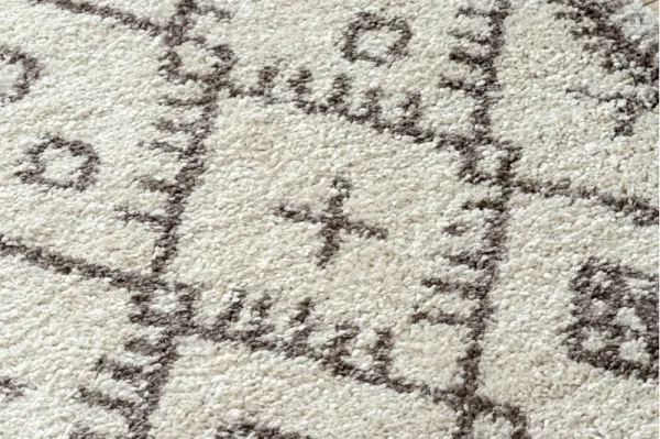 Dywany Lusczow Kusový shaggy koberec BERBER TANGER krémový, veľkosť 200x290