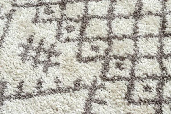 Dywany Lusczow Kusový shaggy koberec BERBER TANGER krémový, veľkosť 200x290