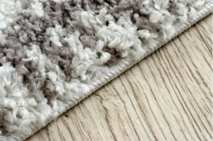 Dywany Lusczow Kusový shaggy koberec BERBER TANGER krémový, veľkosť 200x290